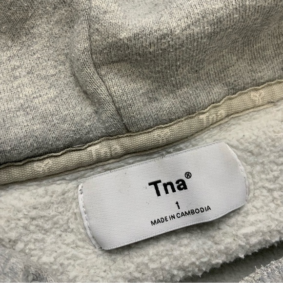 TNA Womens Hooded Drawstring Sweater Gray. Size 1. - Picture 4 of 7